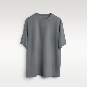 GREY OVERSIZED T-SHIRT-DREAMYFASHIONS.IN