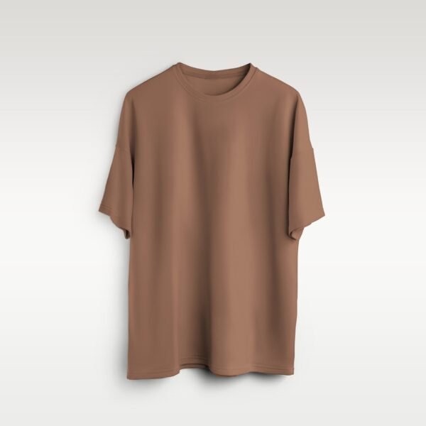 BROWN OVERSIZED T-SHIRT-DREAMYFASHIONS.IN